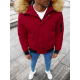 Bomber stiliaus žieminė bordo vyriška striukė Lemor JS/201901 - Vyriškos Striukės ir Paltai Bomber stiliaus žieminė bordo vyriška striukė Lemor JS/201901