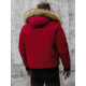 Bomber stiliaus žieminė bordo vyriška striukė Lemor JS/201901 - Vyriškos Striukės ir Paltai Bomber stiliaus žieminė bordo vyriška striukė Lemor JS/201901