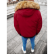 Bomber stiliaus žieminė bordo vyriška striukė Lemor JS/201901 - Vyriškos Striukės ir Paltai Bomber stiliaus žieminė bordo vyriška striukė Lemor JS/201901