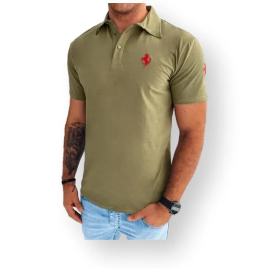 Chaki polo marškinėliai Horen PX0590 Premium