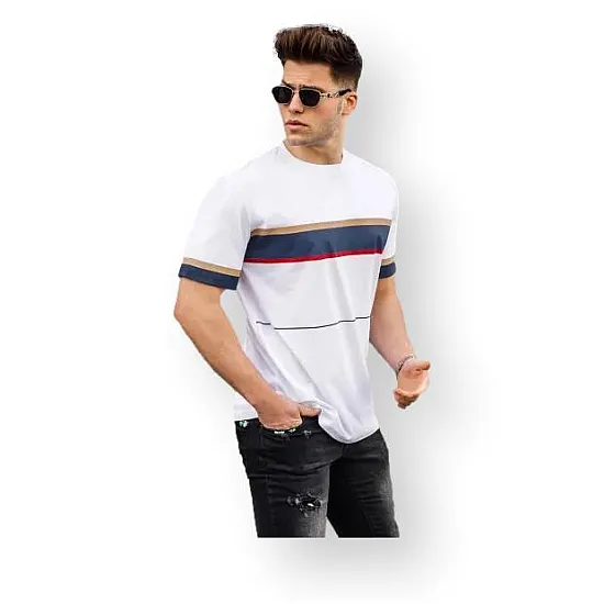 Vyriški balti marškinėliai Geoffrey PK5372 Premium