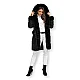 Jacket black with fur Dorter JS/5M3156/392