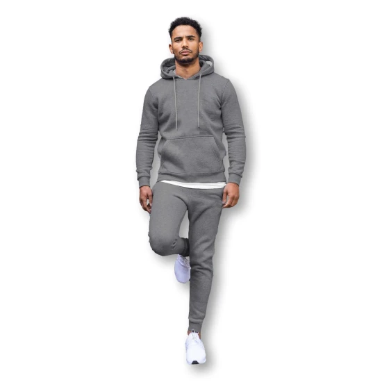 Pilkas sportinis komplektas su gobtuvu vyrams Take PK3031