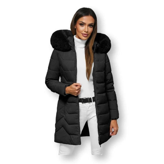 Juoda moteriška žieminė striukė Tamira