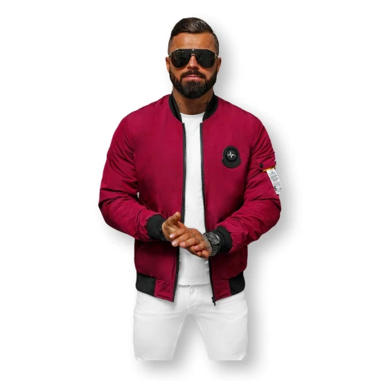 Vyriška bordo pavasarinė striukė Marko Vyriškos Striukės ir Paltai