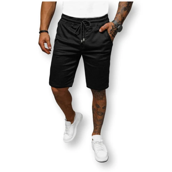 Vyriški juodos spalvos šortai Nica Šortai | Bridžai