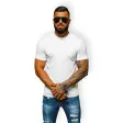 Мужские белые футболки Stylo