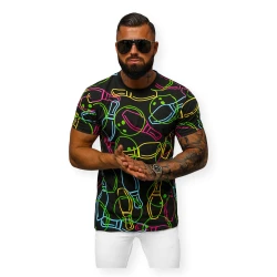 Vyriški juodi marškinėliai su spauda Goal