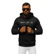 Men's black sweatshirt Never give up