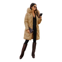 Rudos spalvos žieminė moteriška striukė Gintax