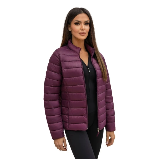 Bordo spalvos dygsniuota striukė Sofia Moteriškos striukės