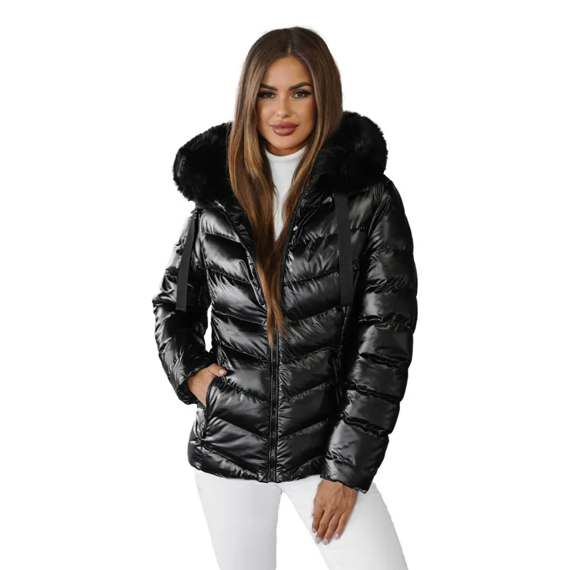 Juoda blizgi moteriška striukė Alexa JS/5M3138/392AZ