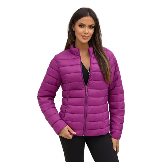 Tamsiai rožinė dygsniuota striukė Sofia Moteriškos striukės