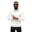 Men's white sweatshirt All eyes on me
