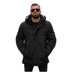 Vyriška juodos spalvos žieminė striukė Mason