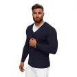 Granatowy sweter męski Otom zapinany na guziki
