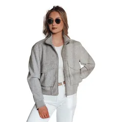 Pilka moteriška oversize bomber striukė Milina