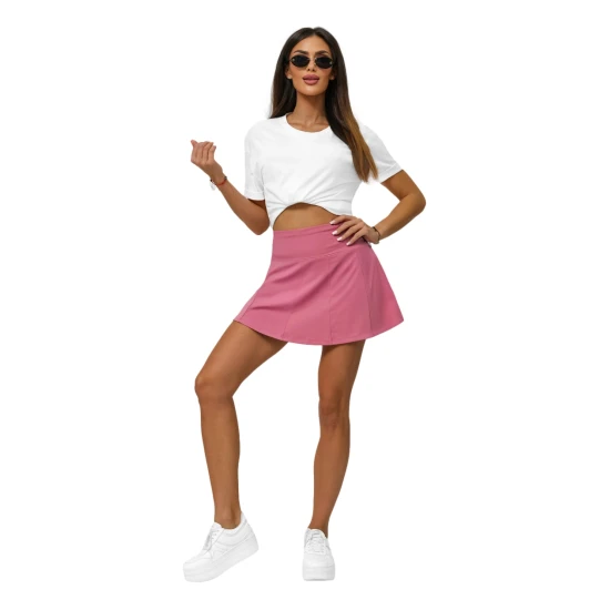 Moteriškas rožinės spalvos sijonas- šortai Melani Sijonai
