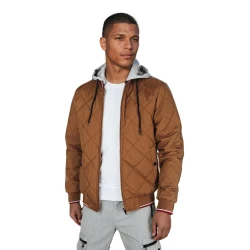 Vyriška rudos spalvos striukė su gobtuvu Stefun