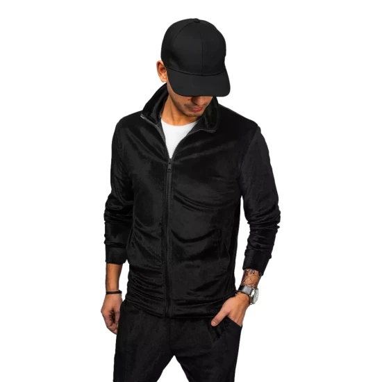 Vyriškas juodas veliūrinis džemperis Onil BX5538