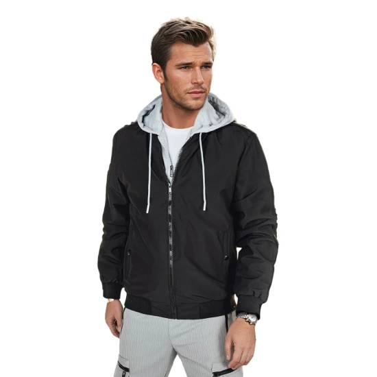 Vyriška juodos spalvos  bomber stiliaus striukė Edmin TX5021 Premium