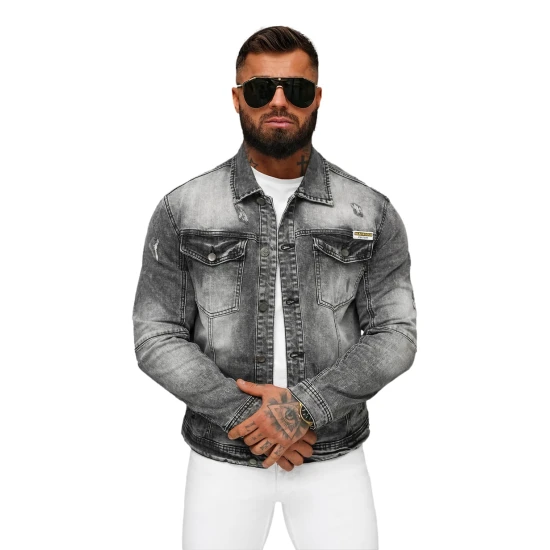 Vyriška juodos spalvos džinsinė striukė Manti NB/MJ529N