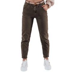 Moteriški tamsiai pilkos spalvos džinsai Evin