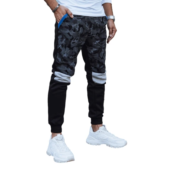 Vyriškos juodos laisvalaikio kelnės Army UX4429