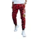 Vyriškos raudonos kamufliažinės laisvalaikio kelnės Superker UX4443