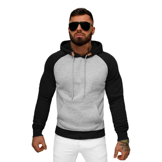 Vyriškas pilkas džemperis su gobtuvu Aiden JS/8B157/2