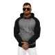 Vyriškas tamsiai pilkas džemperis su gobtuvu Aiden