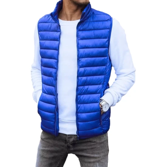 Vyriška mėlyna dygsniuota liemenė Mamor TX4318