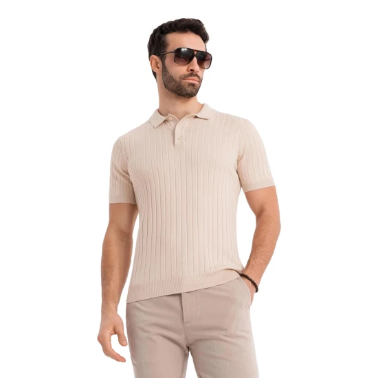 Vyriški rusvi polo marškinėliai Azir Marškinėliai