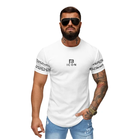Vyrški balti marškinėliai Bicon Marškinėliai