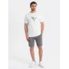 Miesten harmaat shortsit Sport V3 OM-SRSK-0138