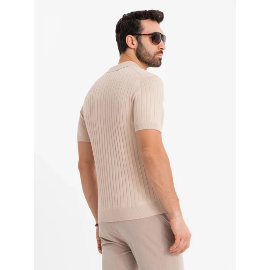 Vyriški rusvi polo marškinėliai Azir Marškinėliai