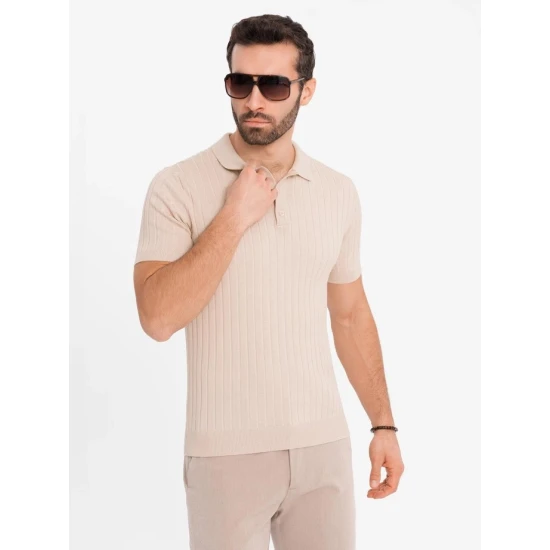 Vyriški rusvi polo marškinėliai Azir Marškinėliai