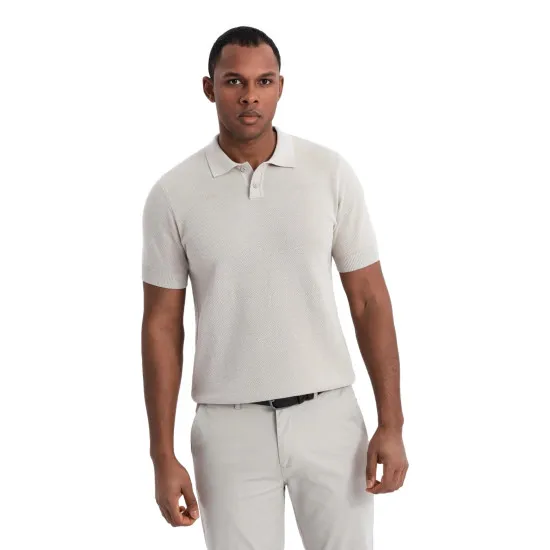 Vyriški rusvos spalvos polo marškinėliai Swing V6 OM-POSS-0117