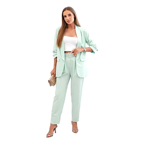 Elegantiškas moteriškas mėtinės spalvos komplektas Silva 32187