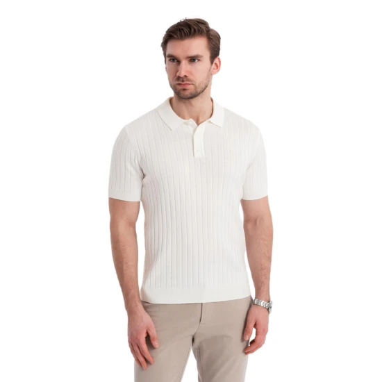 Vyriški balti polo marškinėliai Azir V3 OM-POSS-0143