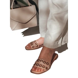 Moteriškos rusvos spalvos šlepetės Stelsan