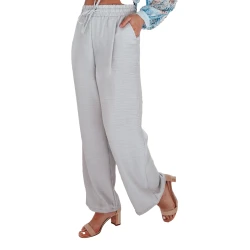 Moteriškos plačios kelnės pilkos spalvos Milin