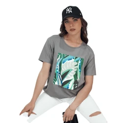 Moteriški tamsiai pilki marškinėliai Mumba