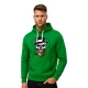 Vyriškas žalias džemperis su gobtuvu Kaukolė barzda-pypkė PK4011