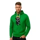 Vyriškas žalias džemperis su gobtuvu Kaukolė su užrašu PK4011