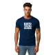 Vyriški tamsiai mėlyni marškinėliai Kietas tėtis (baltas)