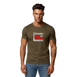 Chaki marškinėliai Geriausias tėtis pasaulyje (baltas)