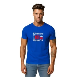 Mėlyni marškinėliai Geriausias tėtis pasaulyje (baltas)