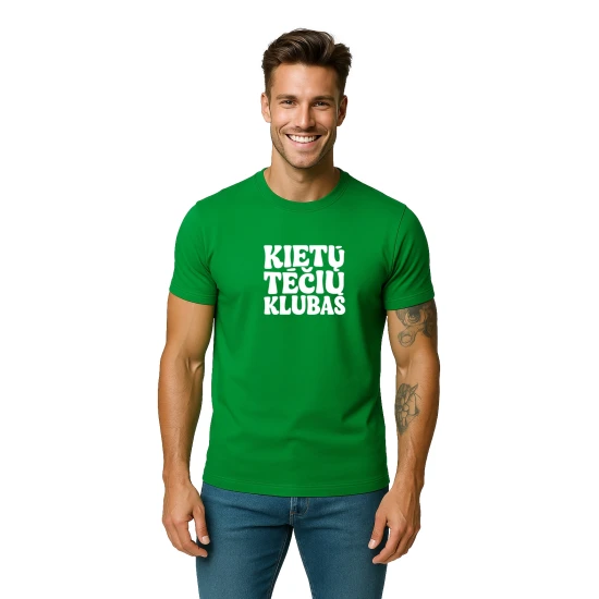 Vyriški žali marškinėliai Kietas tėtis (baltas) PK4004