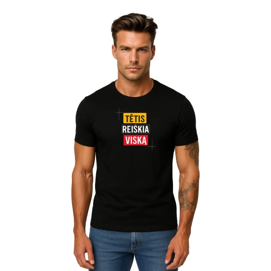 Juodi marškinėliai Tėtis reiškia viską PK4008